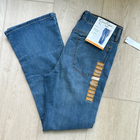 Jessica Simpson Denim - Jessica Simpson mid rise slight flare boot cut denim jeans soft stretch boot